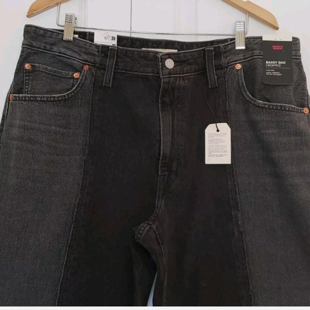 LEVIS PREMIUM -BAGGY DAD CROPPED -COLOR NEGRO -SIZE 27 X 26